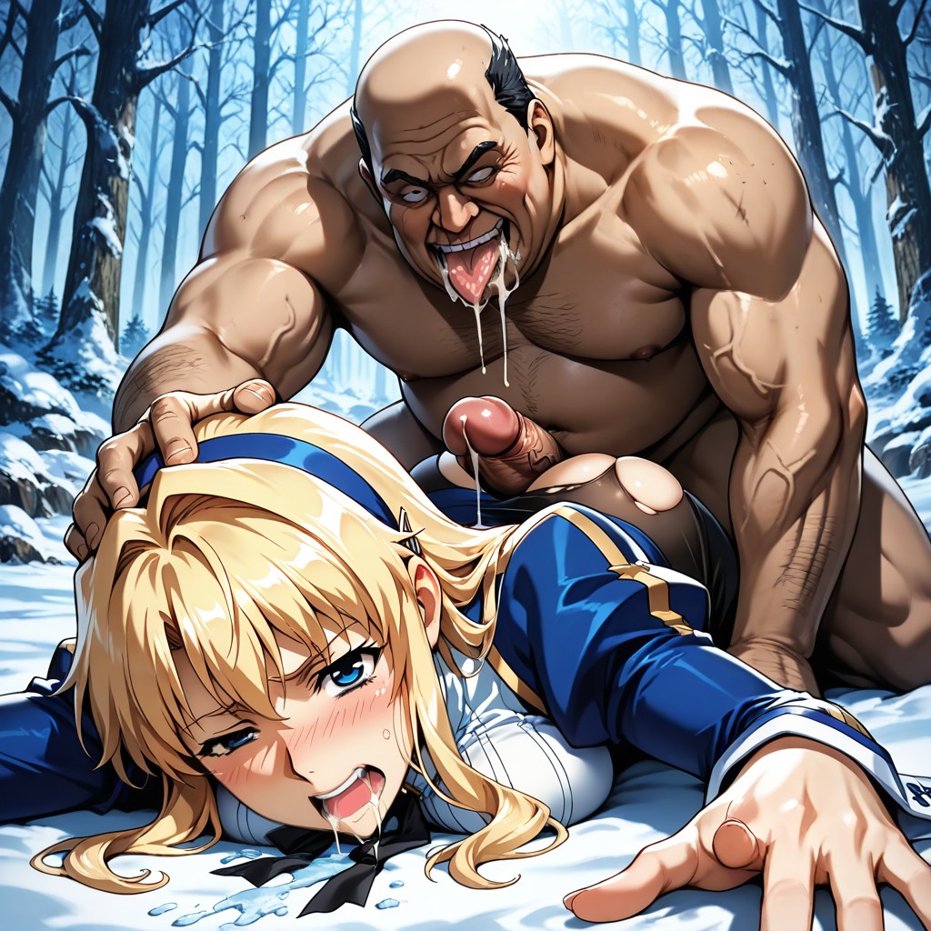 Throbbing Cock, Uneven Eyes, Excessive Drooling AI Porn