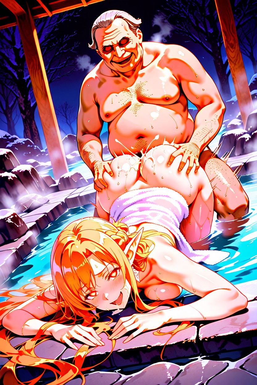 Snatched Waist, Evil Ugly Fat Man, Pussy Juice Hentai IA