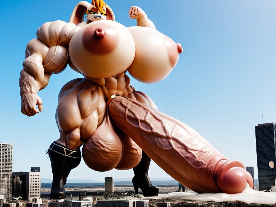 Pénis Hyper Long Et Impossible, Nu, Impossibly Swollen Cock Veins Porno IA Furry