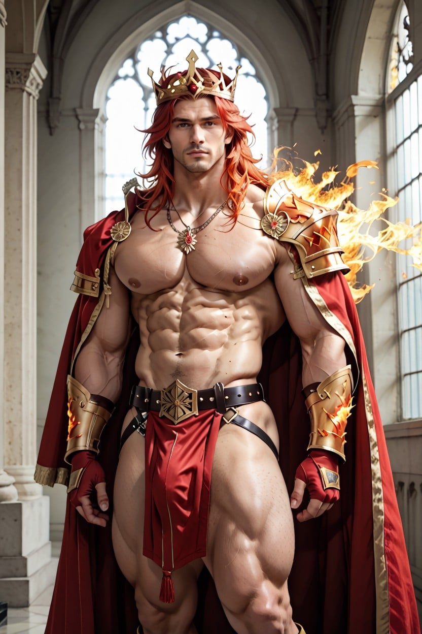 Broad Shoulders, Hyper Ripped Growing Muscles, Mirando Al Espectador Porno gay IA