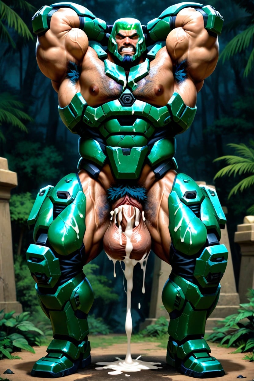Huge Muscle, Big Penis, Wearing Ancient Spartan Armor Porno gay IA