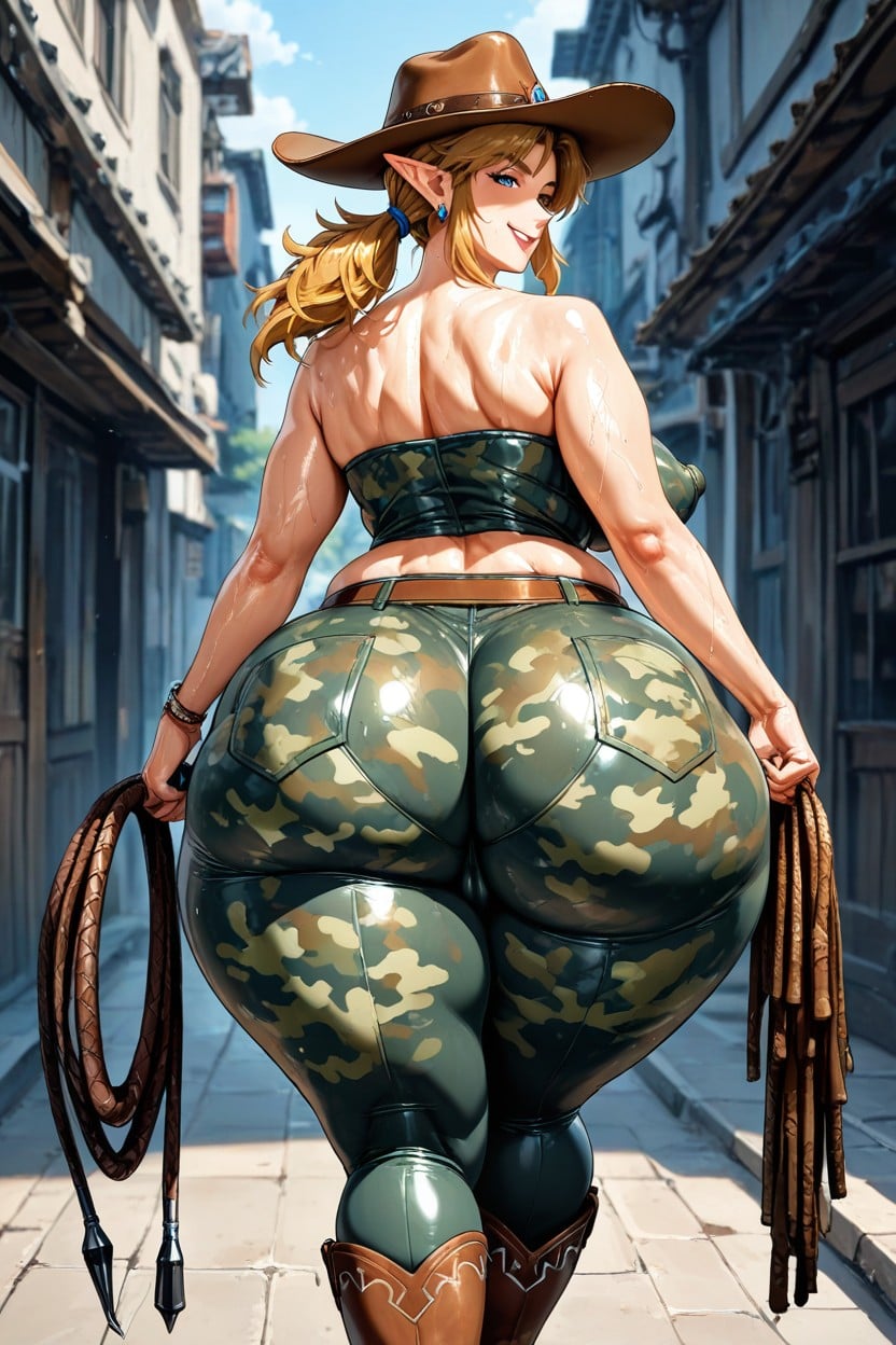Very Tall, Cowboy Hat, Leggings AI Porn