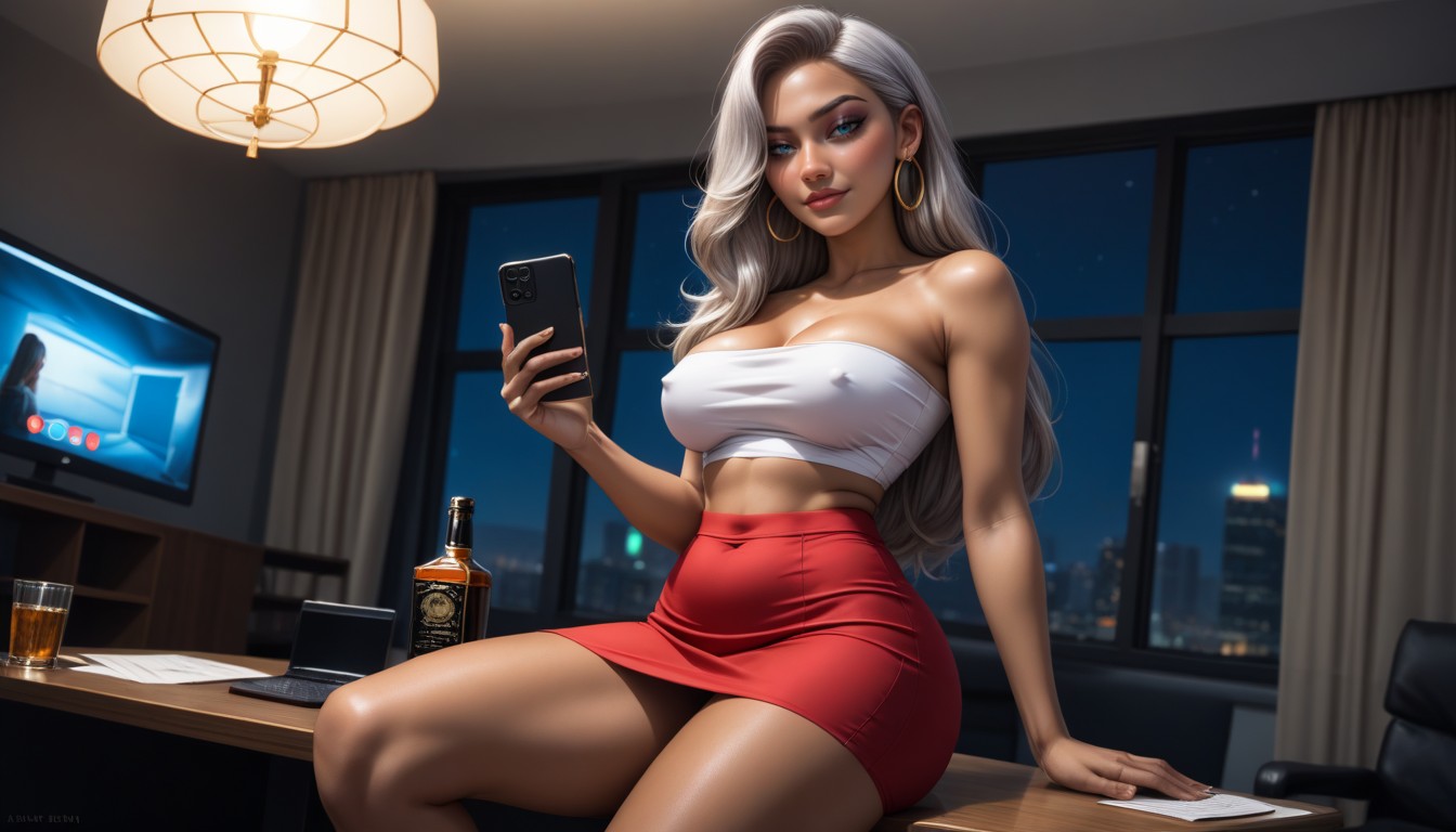 Pixar Body, Hair Over Eye, Party AI Porn