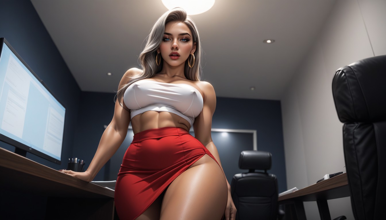 Office, Noir, Side View AI Porn