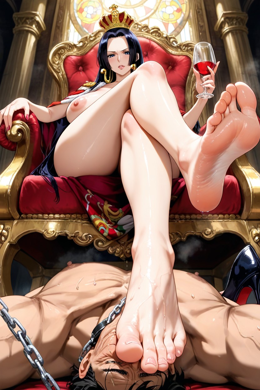 Shoe Dangling, Nude, Viewer On Chain Leash Hentai AI Porn