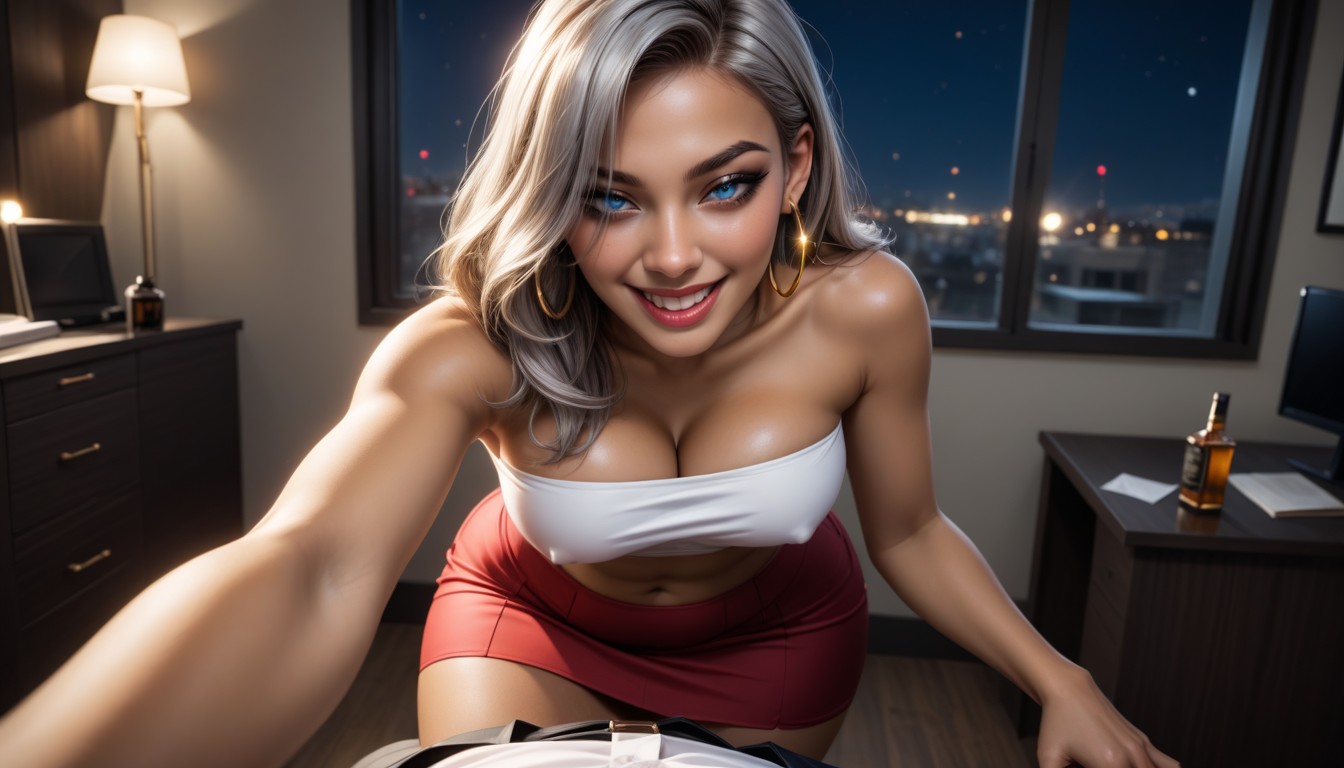 Wide Angle, Close Up, Erect Nipples AI Porn