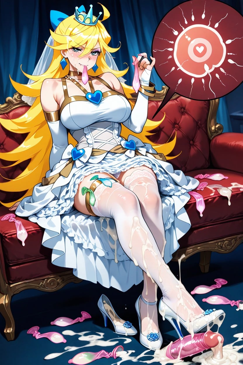 Clothes Covered On Semen, Cum On Penis, Used Condom Thigh Ring Hentai AI Porn