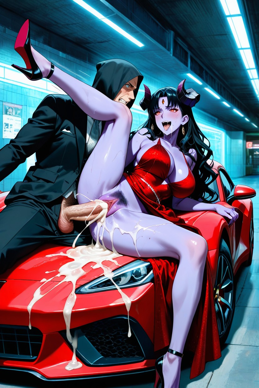Red Eyes, Man Formal Dress, Motion Lines Hentai AI Porn