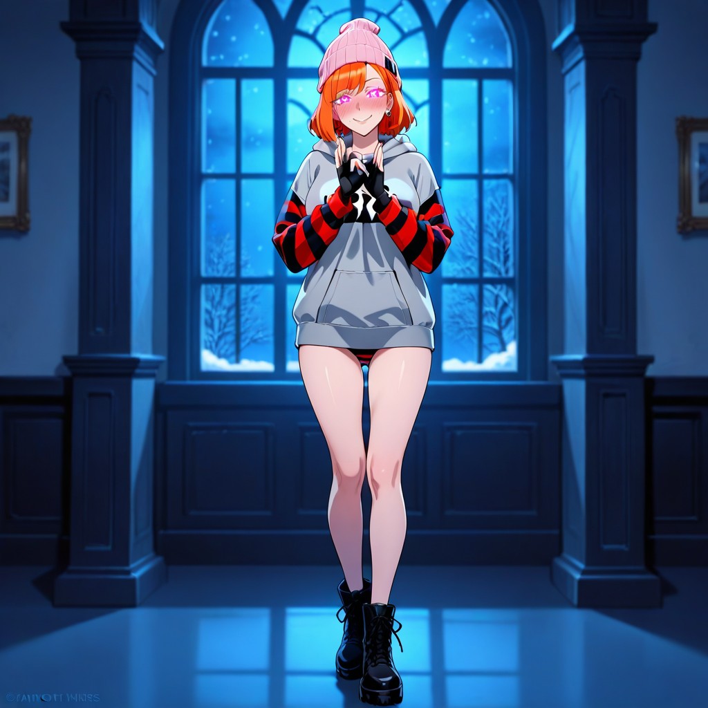 No Pants, Mansión, Pelo Pelirrojo Hentai IA