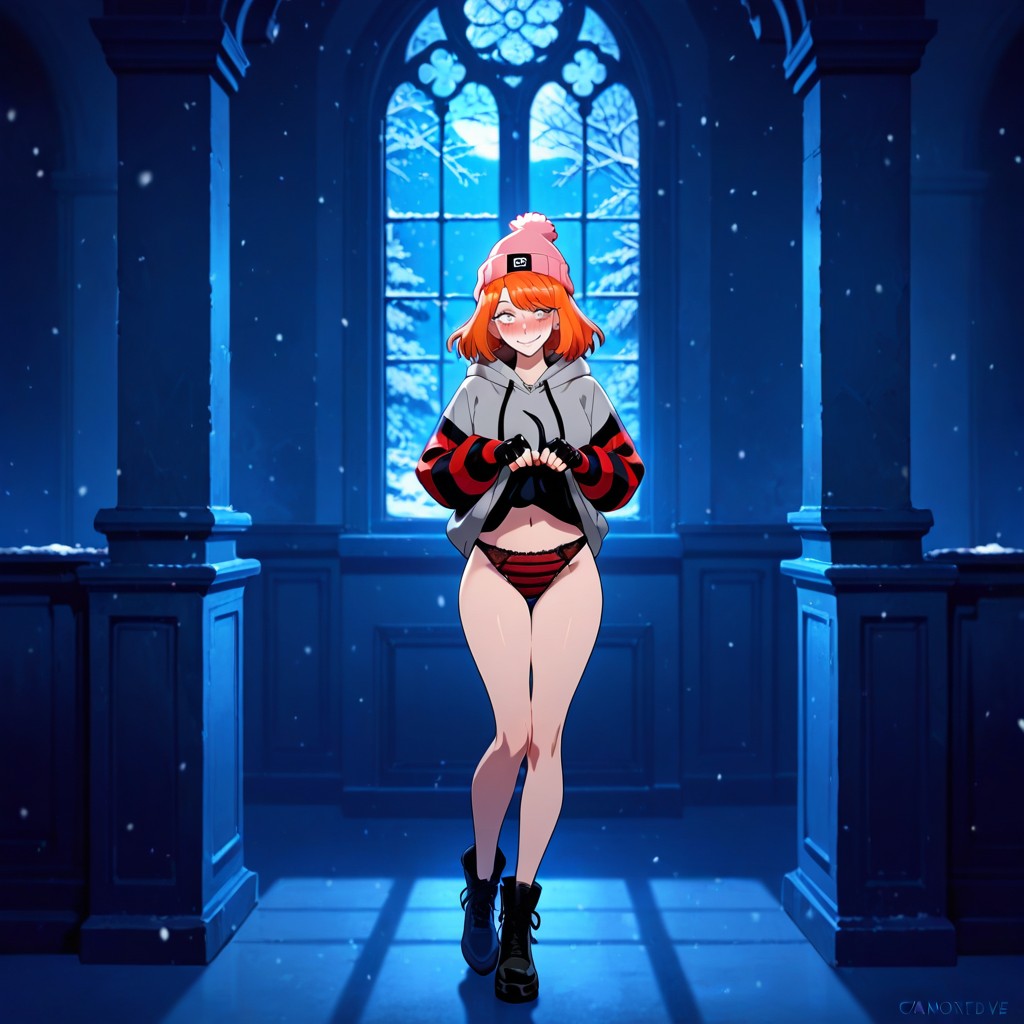 Full Body, Ginger, Accurate Clothing Hentai AI Porn