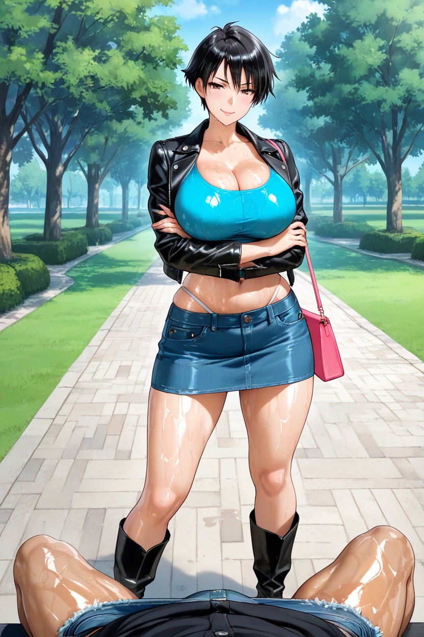 Saggy Breast, Colossal Breasts, Bust Shot Hentai AI Porn