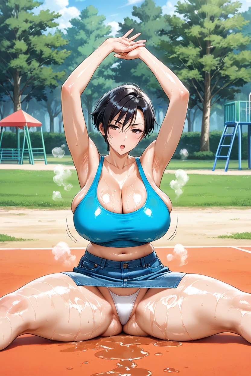 Bust Shot, Open Mouth, Bare Foot Hentai AI Porn