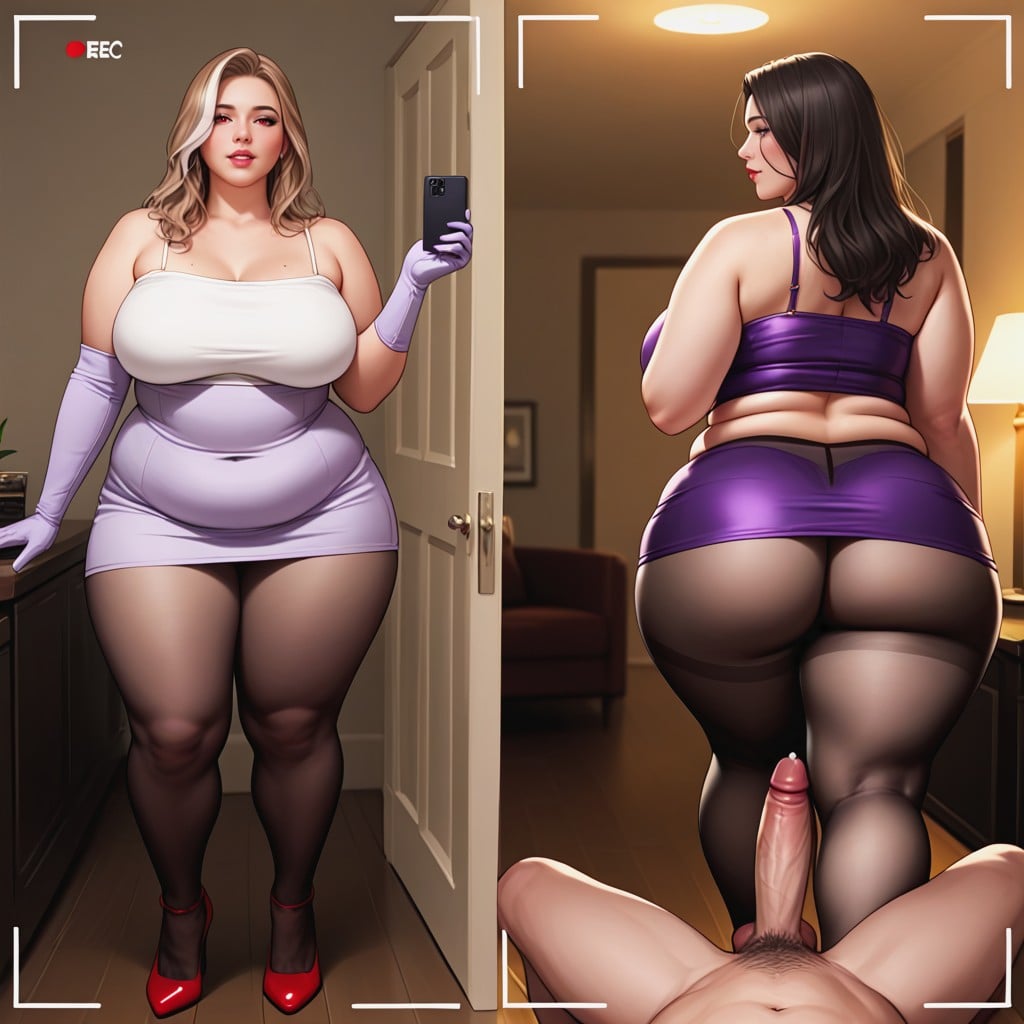 Wide Angle Shot With Full Body View, 18+, Intimate Atmosphere BBW AI Porn