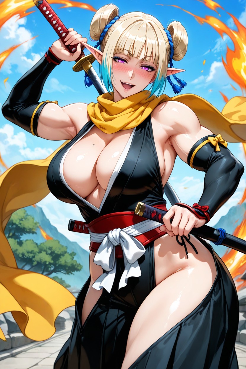 Mischievous (smiling While Blushing), Detailed Eyes, Model Hentai AI Porn