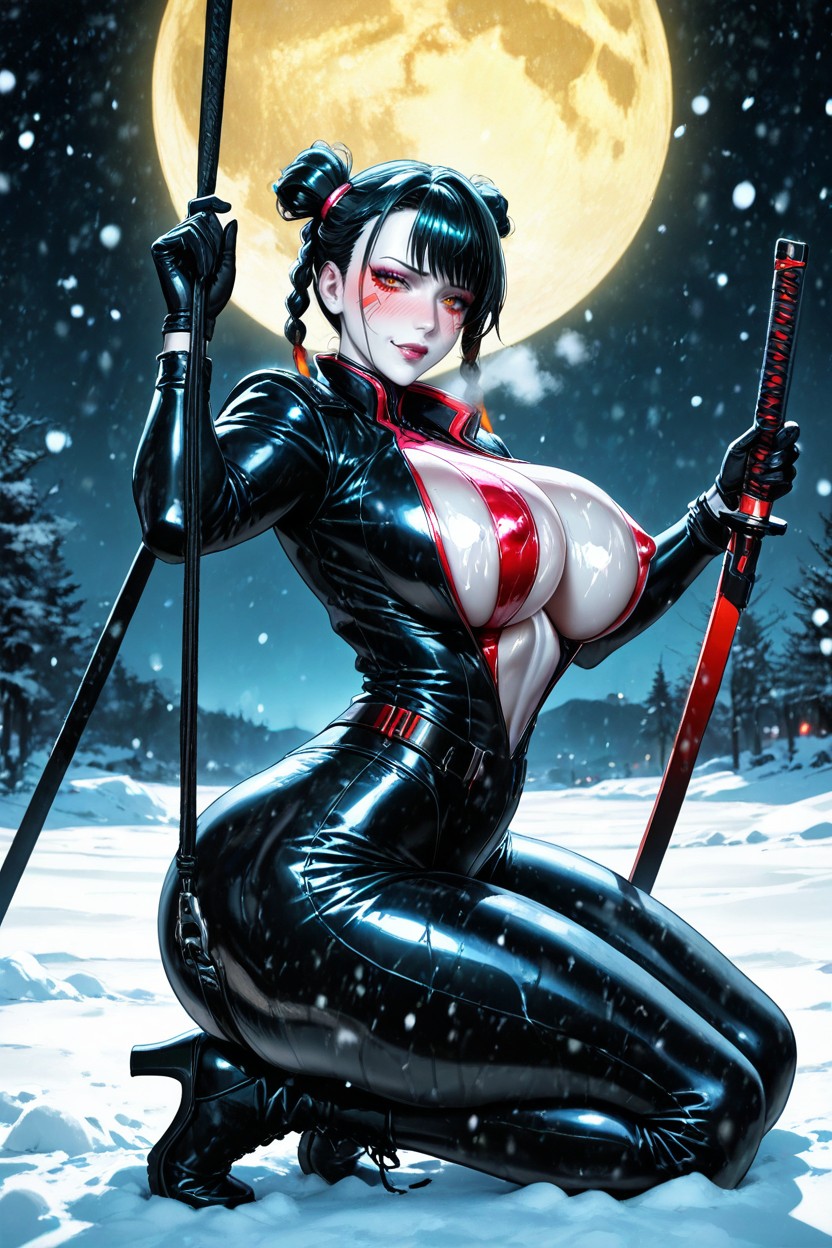 Original Suit, Swings A Katana, Wide Hips Hentai AI Porn