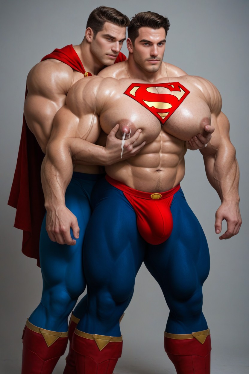 Hyper Round Ass, Superman, Cosplay Porno IA Gay