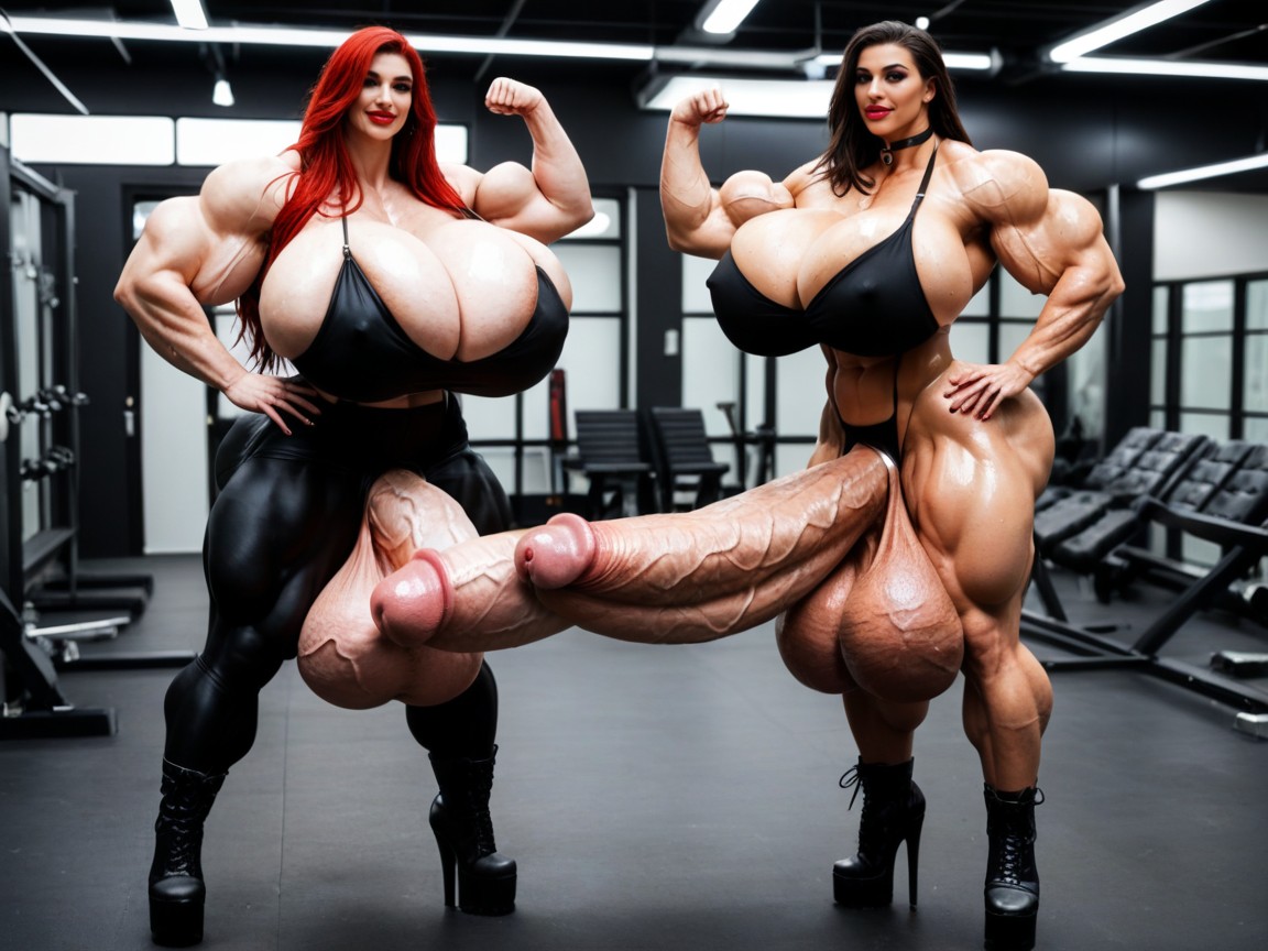 Standing, Platform High Heel Boots, Bimbo Shemale AI Porn