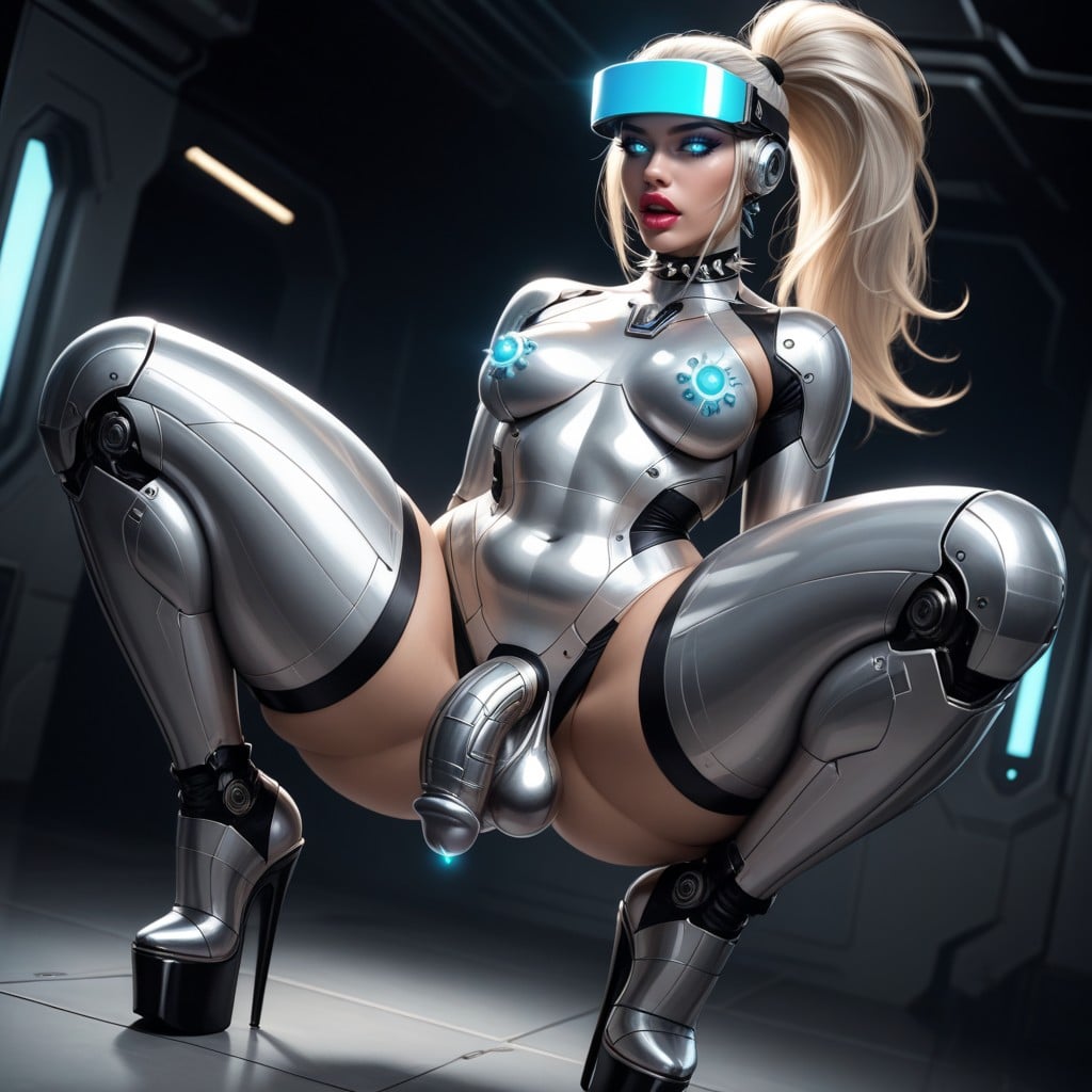 Extrêmement Lourd En Bas, Ssbbw, Wears Clear Visor Porno IA transsexuelle