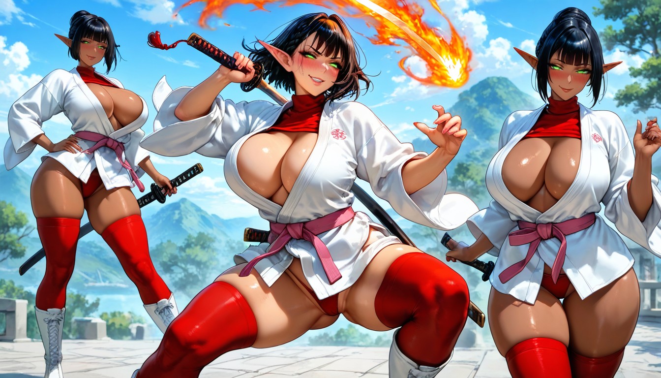 Massive Ass, Model, Large Breast Hentai AI Porn