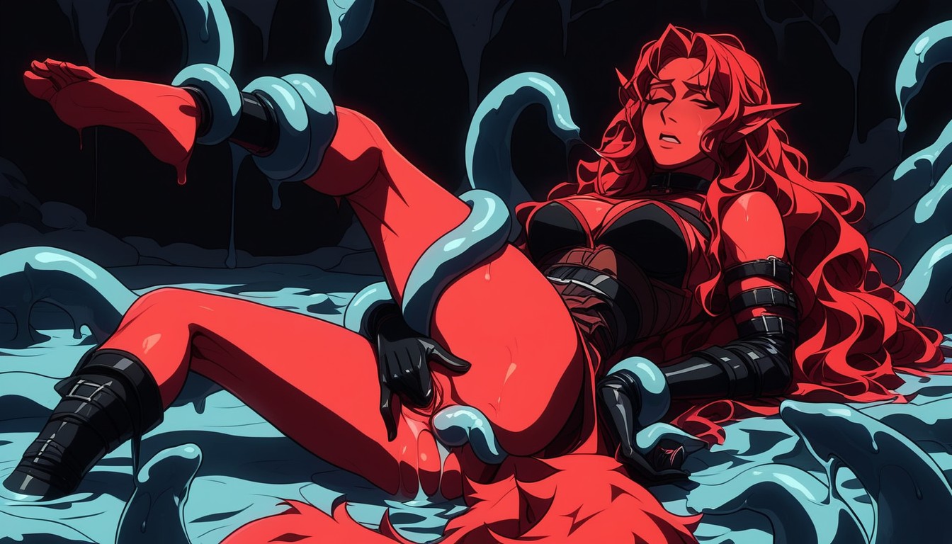 Onsen, Gelatinous Clothes, Red Fox Tail AI Porn