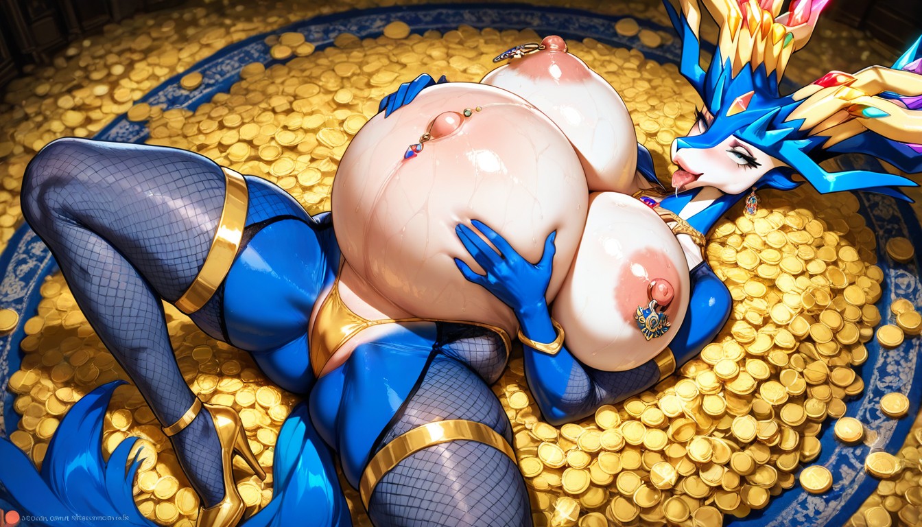 Ahegao, Happy, Lying On Back Hentai AI Porn