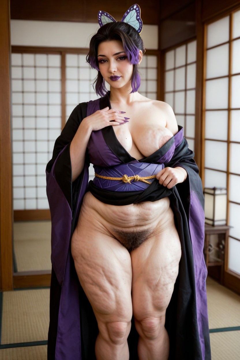 Cosplay, Full Face In View, Cellulite All Over Belly Boobs Body And Ass AI Porn