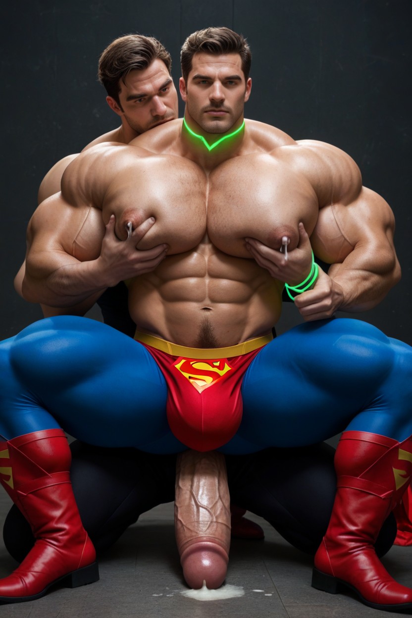 Veiny Penis, 2 Personnes, Huge Arms Porno IA Gay
