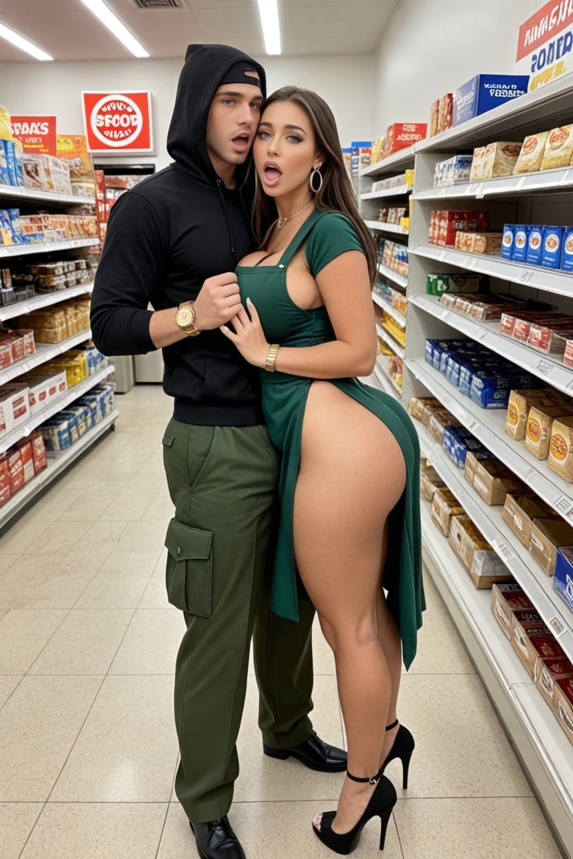 Standing Sex, Man Fucking Woman, Full Front View From Floor To Head AI Porn