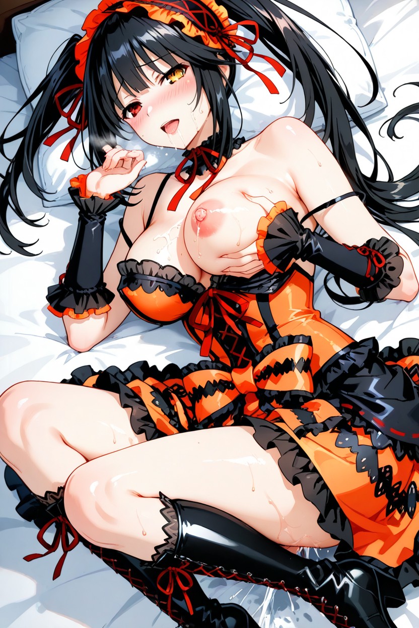On The Bed, Perfect Legs, 25+ Hentai AI Porn