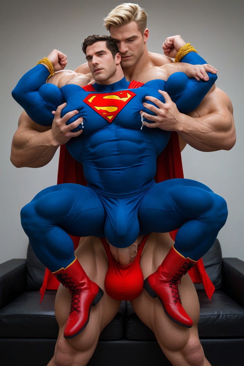 Superman's Arms Tied Behind Back, 超大肌肉, Hyper Breasts AI同性戀黃片