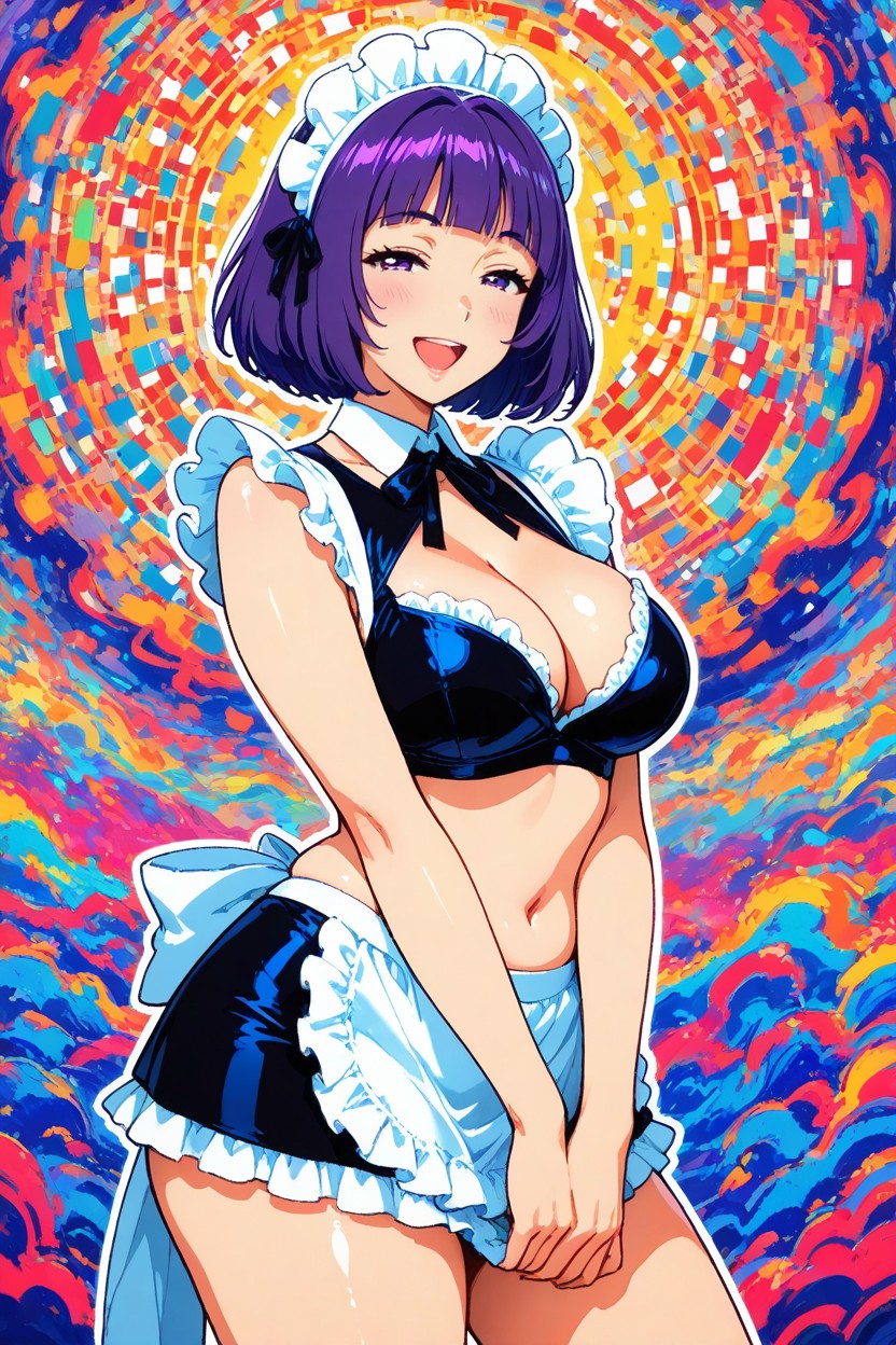 25+, Purple Hair, V Arms Hentai AI Porn