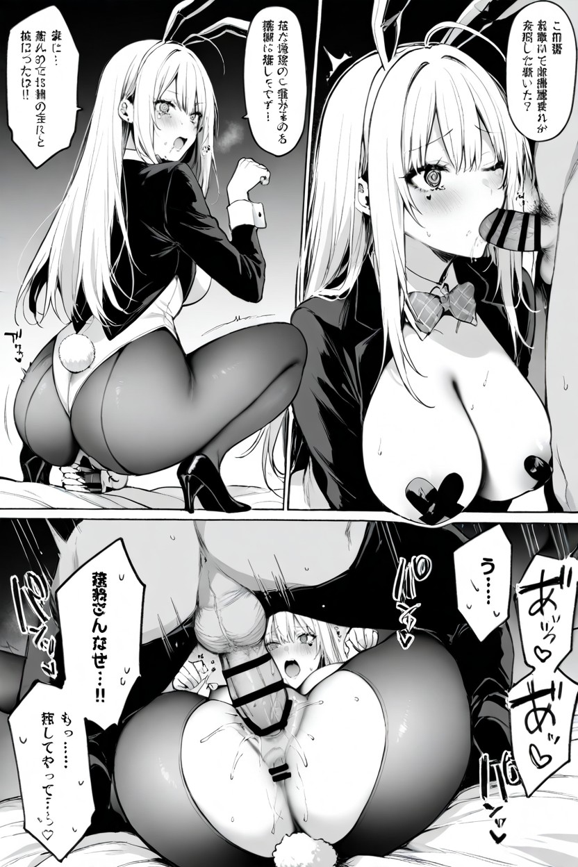Danimaru Style, White Hair, Nipple Sticker Hentai IA