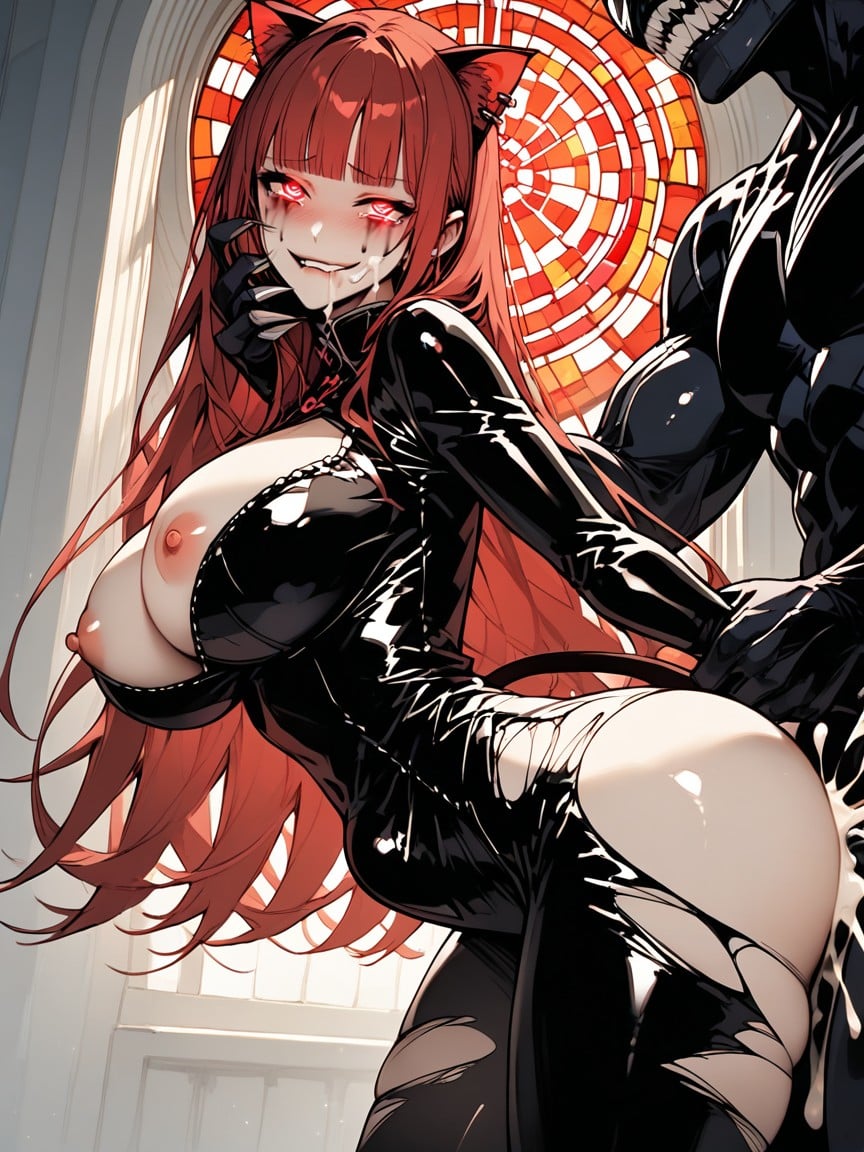 Waist Shot, Heart Eyes, Smeared Makeup Hentai AI Porn