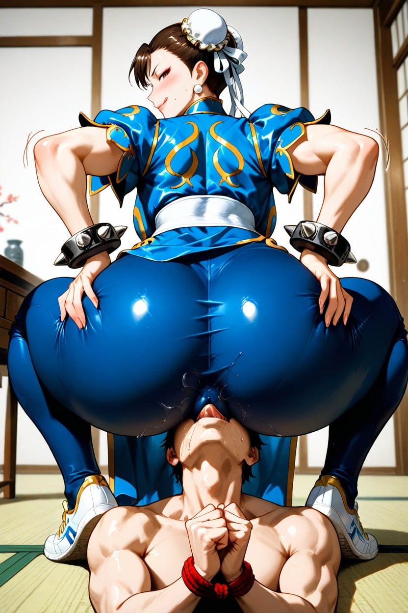 Ass Eating, Male Handcuffed, Squatting AI Porn