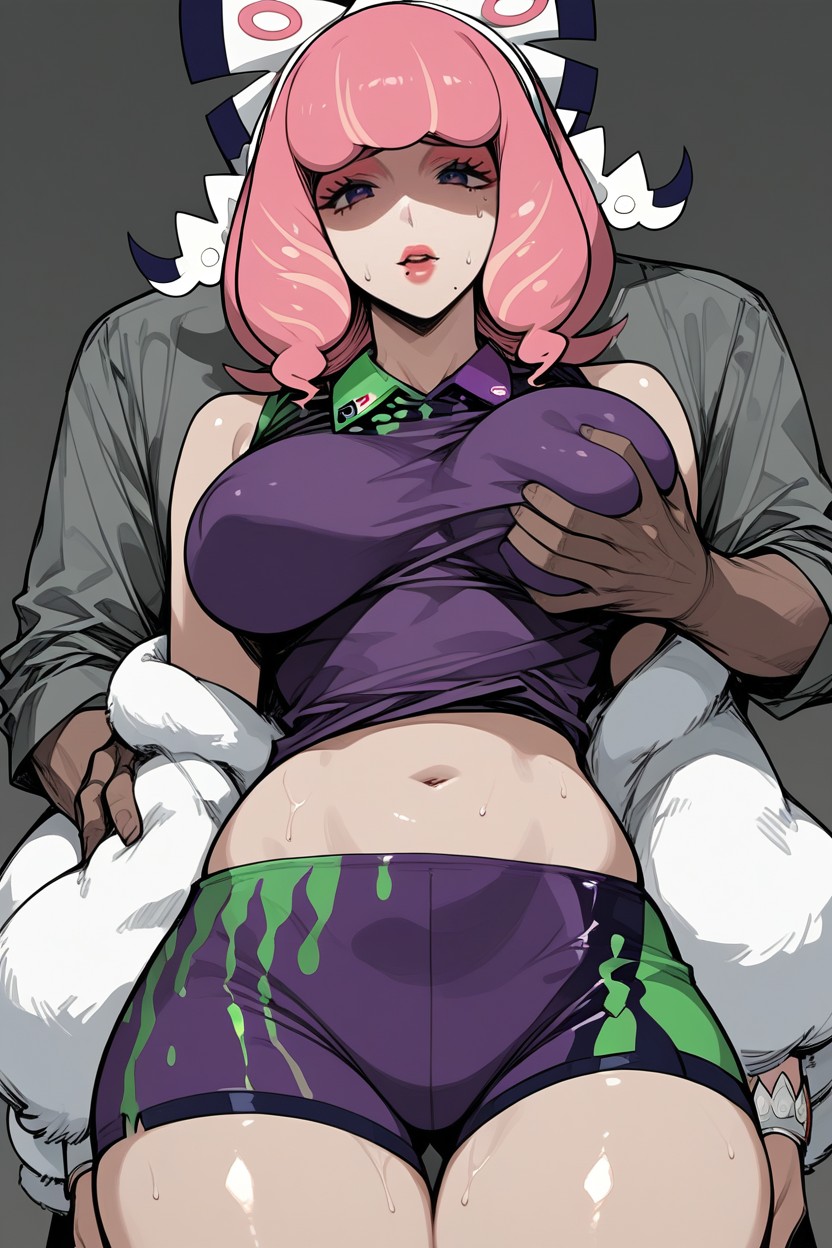 Breasts Getting Groped Through Shi, Squeezin Boobs, Anime Face Hentai AI Porn