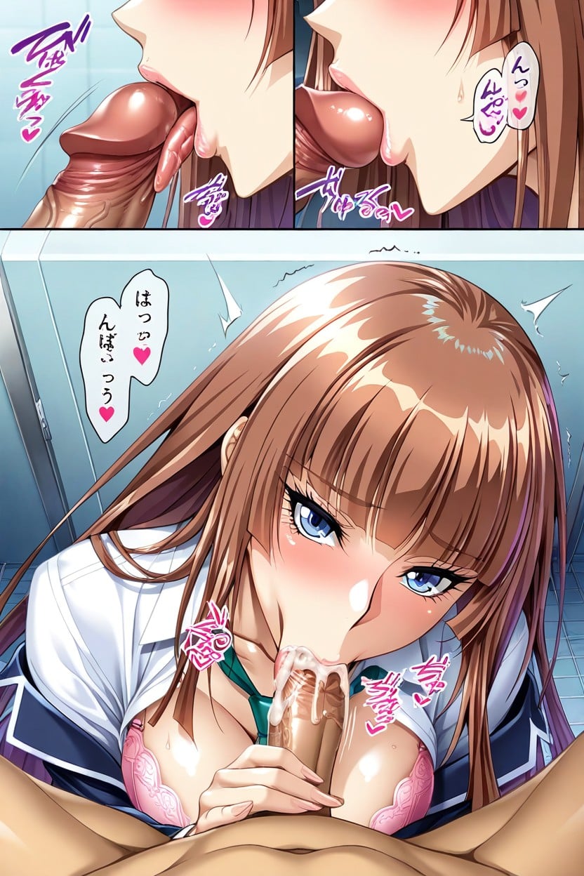 Trembling, Action Lines, Kissing Penis Hentai IA
