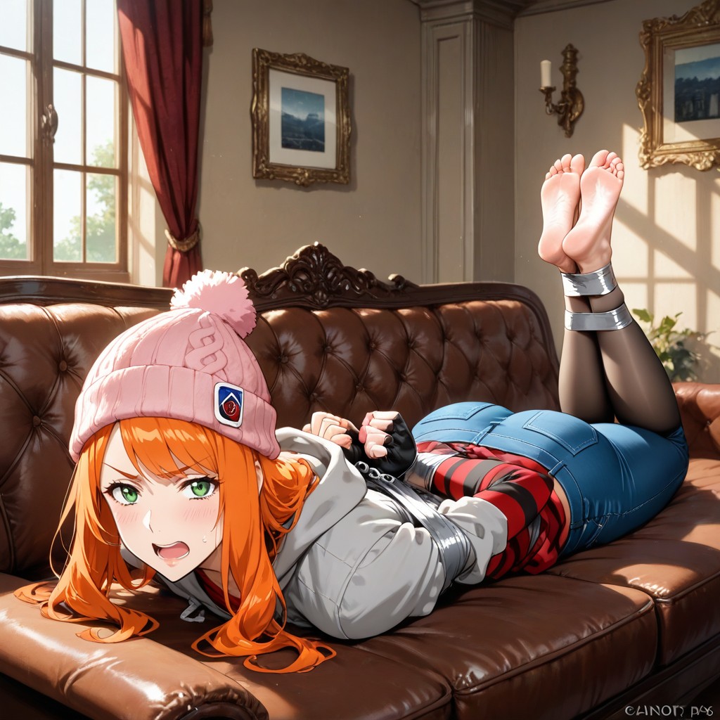 Ginger, Barefoot, Expression Hentai AI Porn