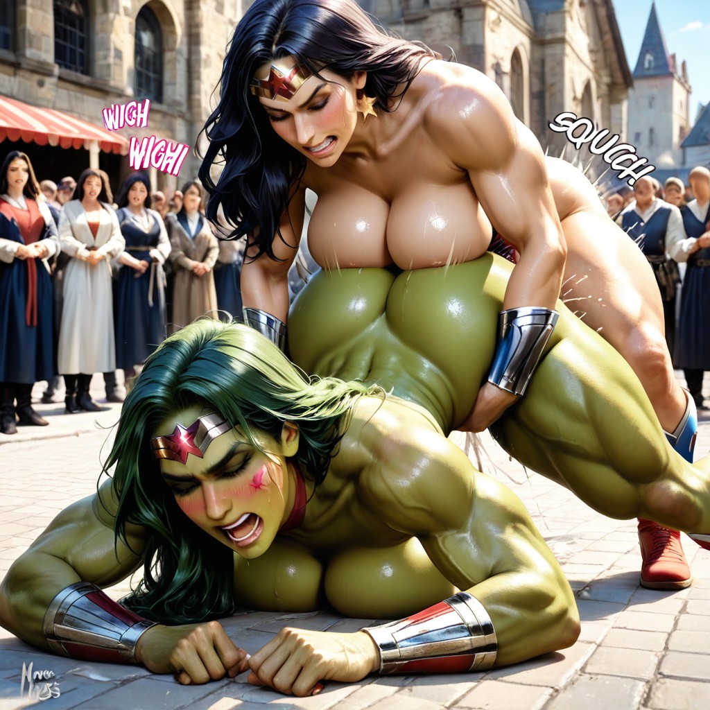 She Hulk From Marvel With Futanari Cock, Jack O' Lantern, 25+ AI Porn