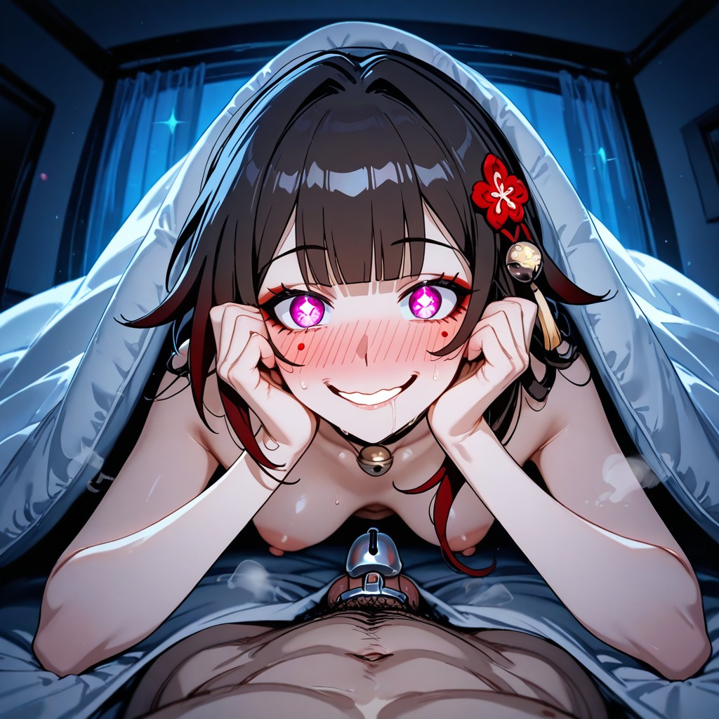 White Pupils, Small Breasts, Drooling Hentai AI Porn