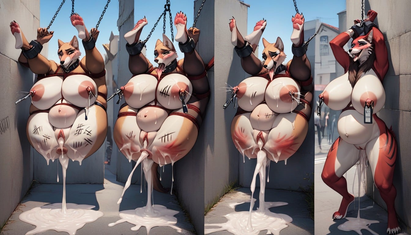 Bouche Bée, After Sex, Public Humiliation Porno IA Furry
