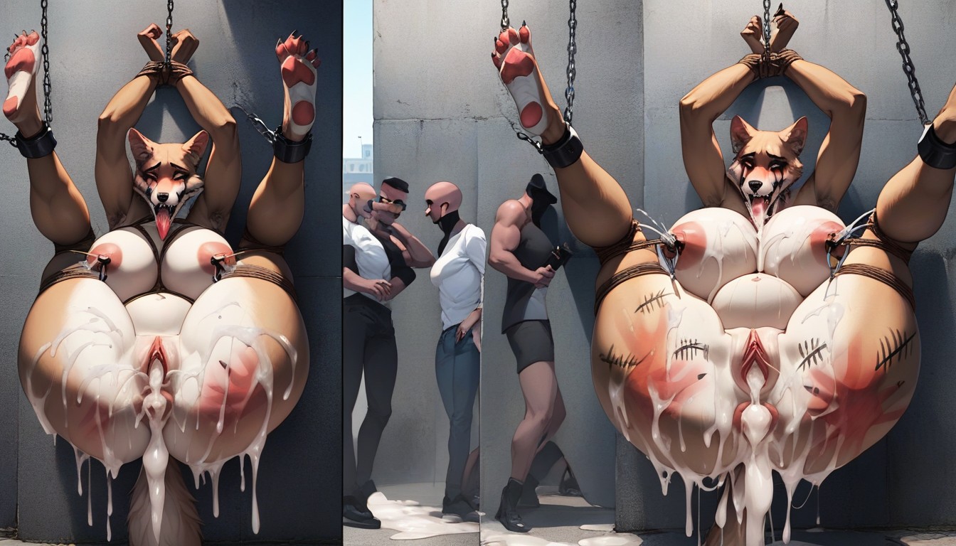Cum Dump, Massive Makeup Smear, With Ropes Furry AI Porn