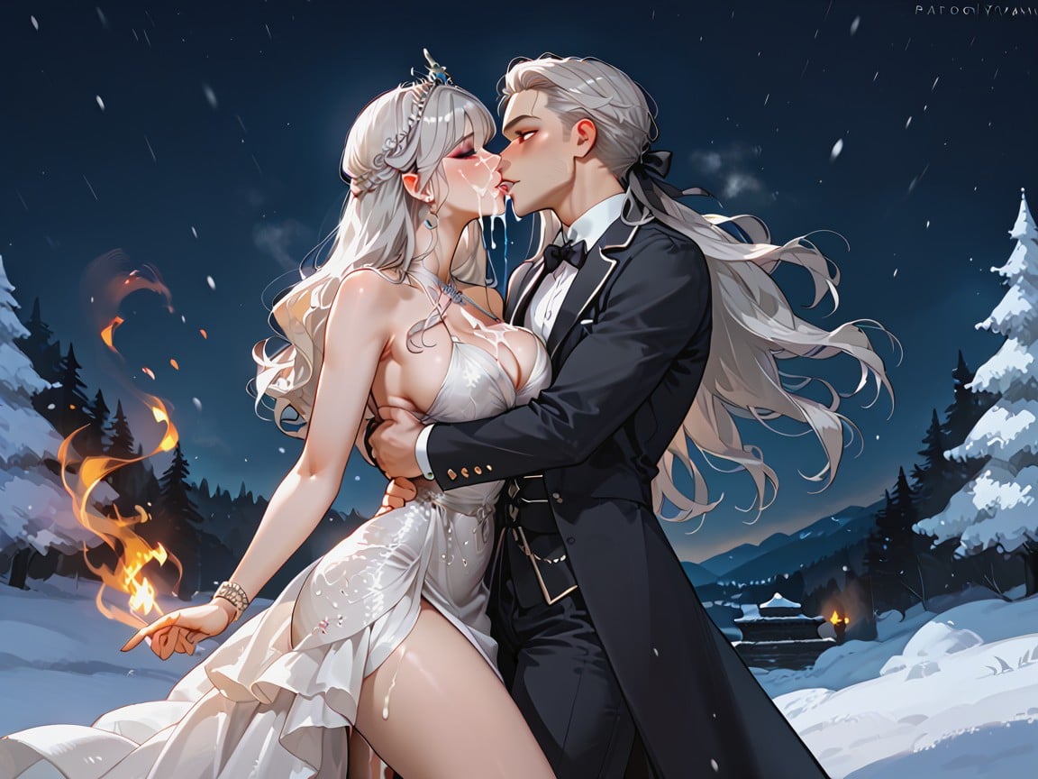 Sexy Dress, Perfect Legs, Night AI Porn