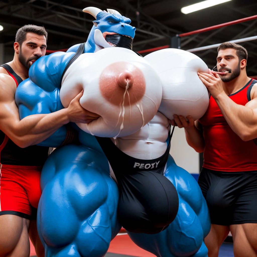 Saisir Les Seins, Pec Garrbing, Rough Grope Porno IA Gay