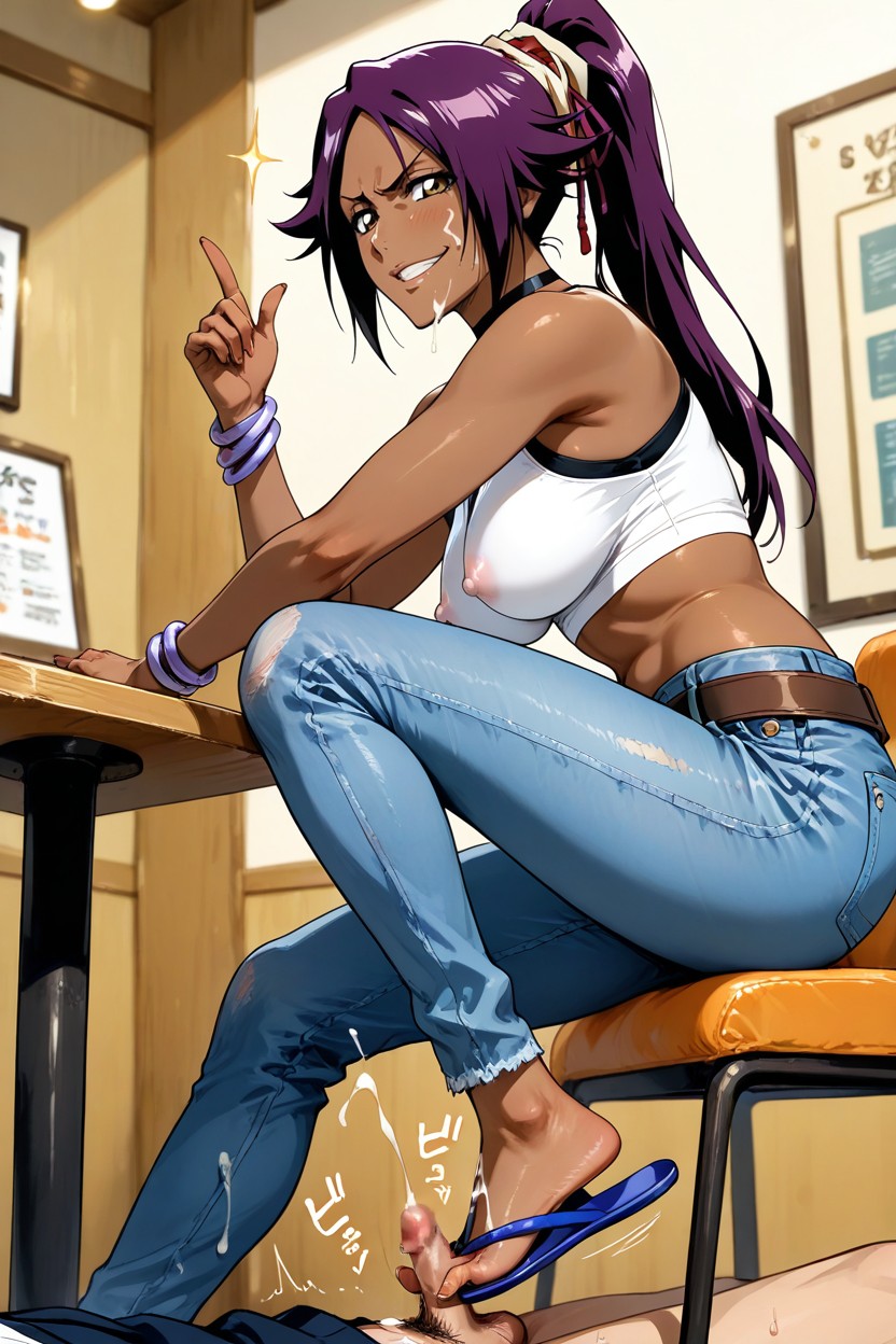 Dark Brown Skin, Angry, Side View Hentai AI Porn