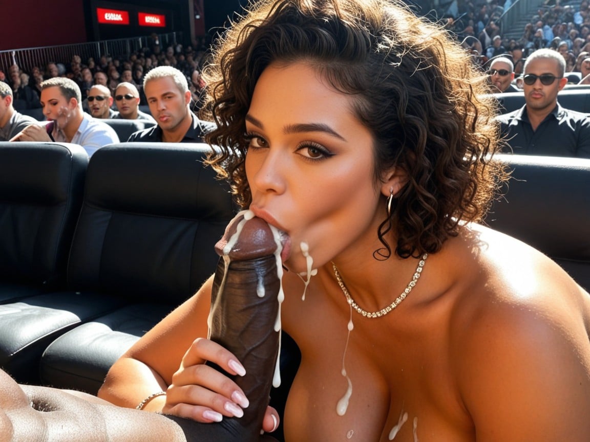 Blowjob (3rd Person), Enormous Cul Flowing Around Cock, Big Black Dick AI Porn