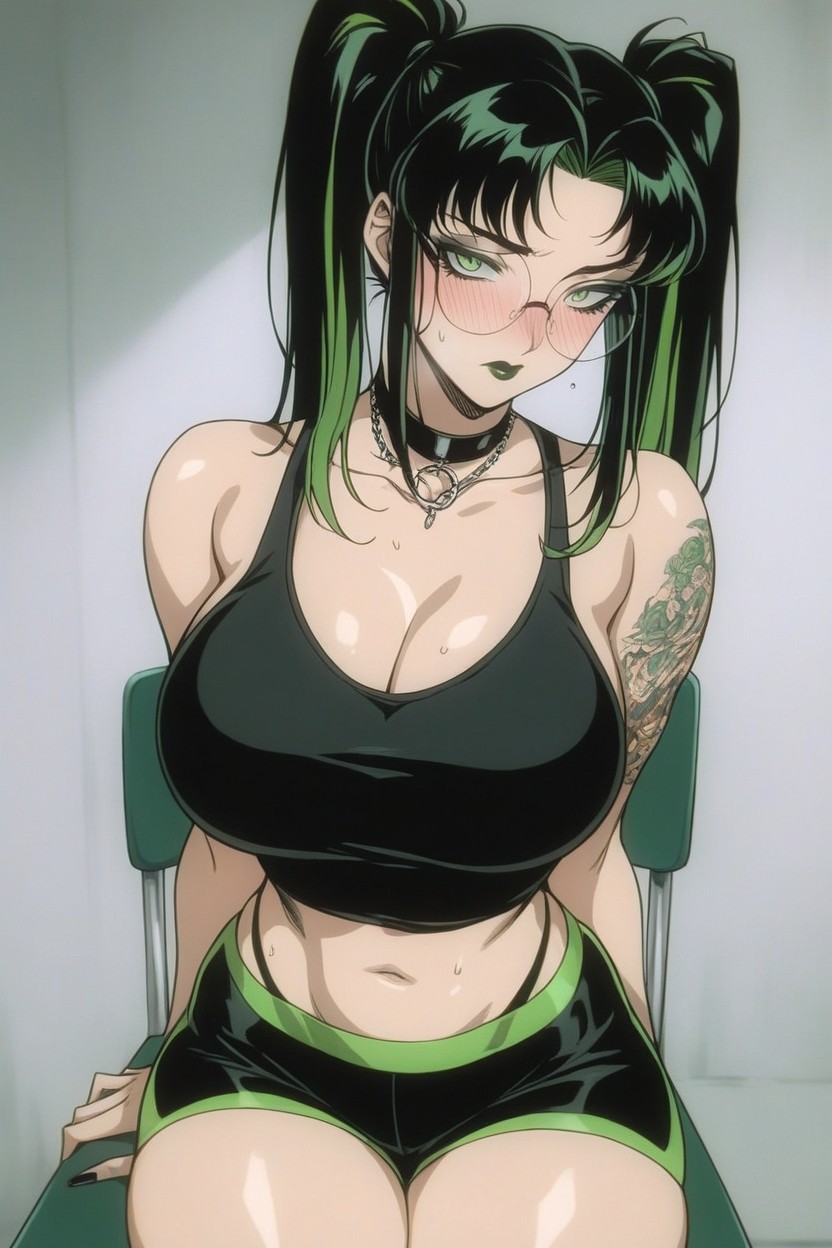 Blushing, Horny, Goth Hentai AI Porn