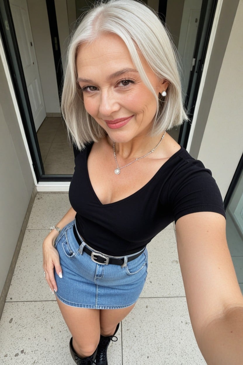 Hips, Gray Hair, Thick Thighs AI Porn