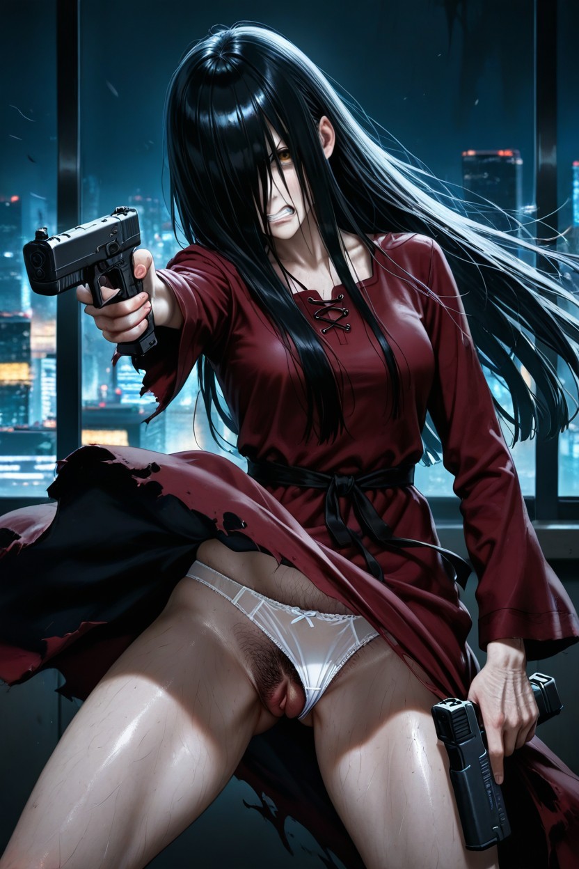 Thighs Spread Apart, Skinny, Small Ass AI Porn