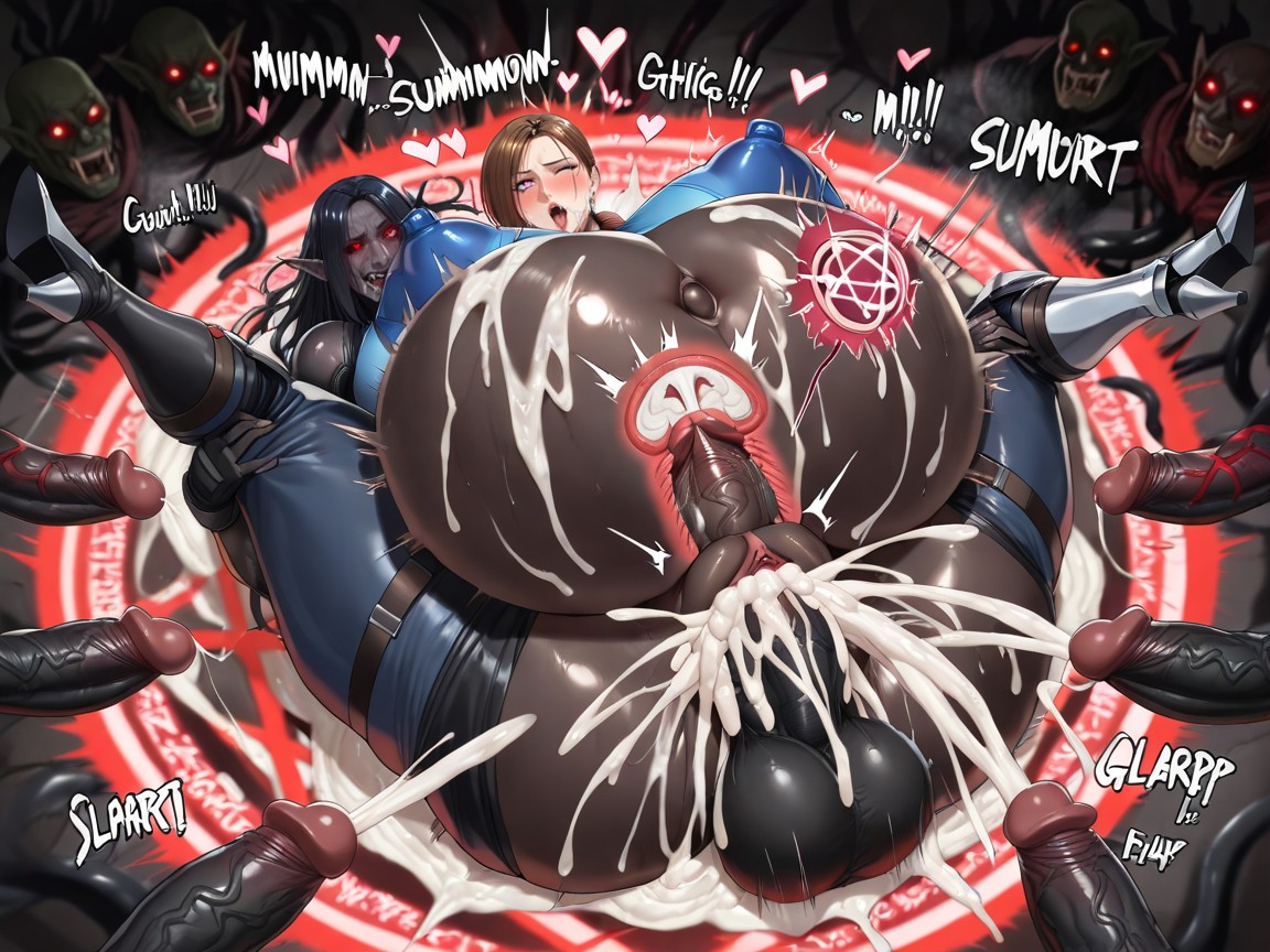 Impregnation, Messy Cum Massive Creampie, Summoning Circle Hentai AI Porn