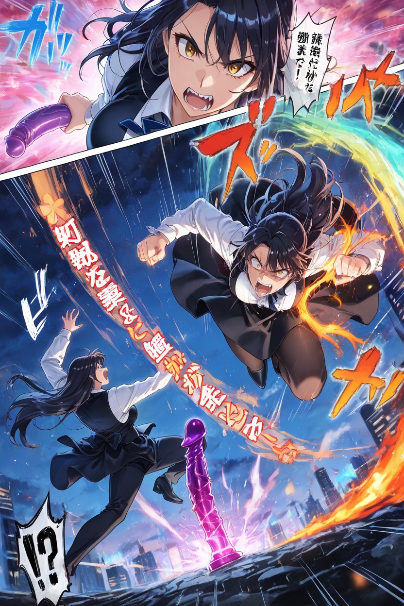 High Resolution, Action Lines, Duel Hentai AI Porn